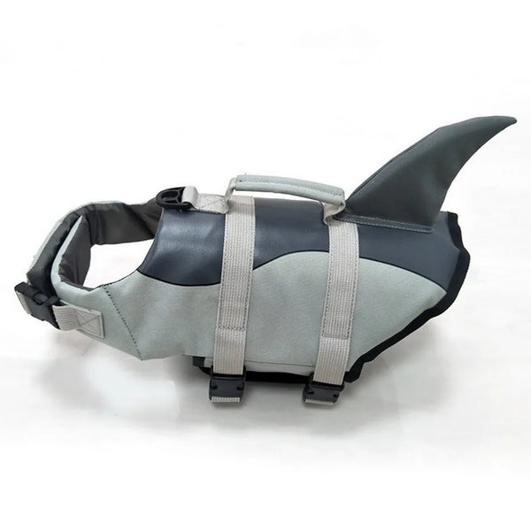 Colete Salva Vidas Regulável de Tubarão para Cachorros