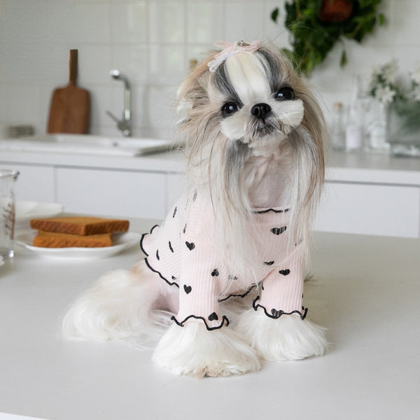 Blusa de Inverno para Cães e Gatos de coração - Roupa pet