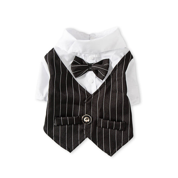 Roupa Pet Camisa Social com colete e gravata