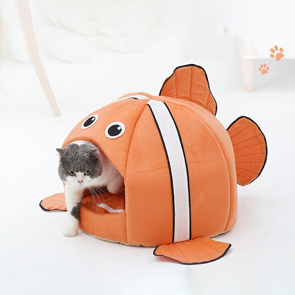 Cama para Gatos em Formato de Peixe Nemo - Abelhinhas Pets
