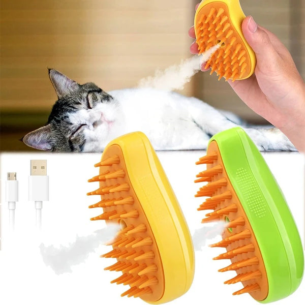 Escova Removedora de Pelos a Vapor para Cães e Gatos